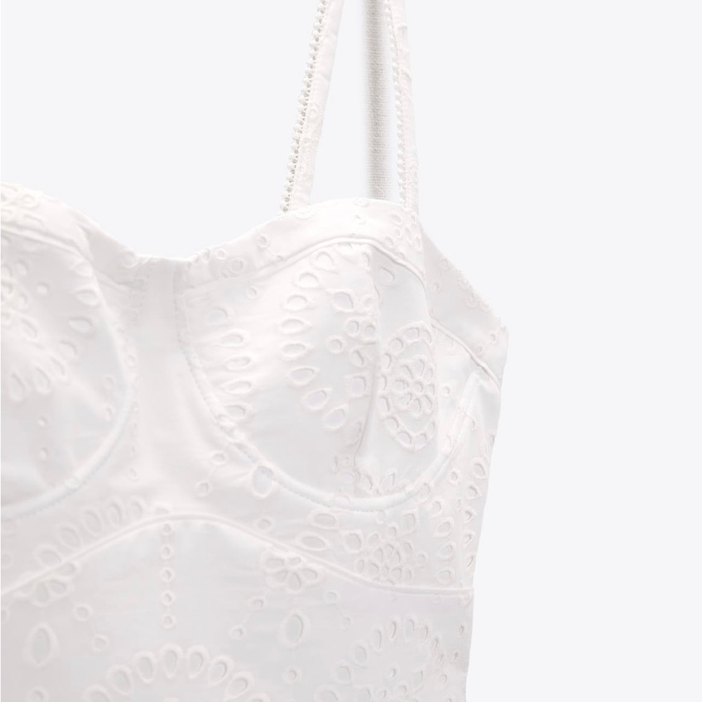 Embroidered white dress